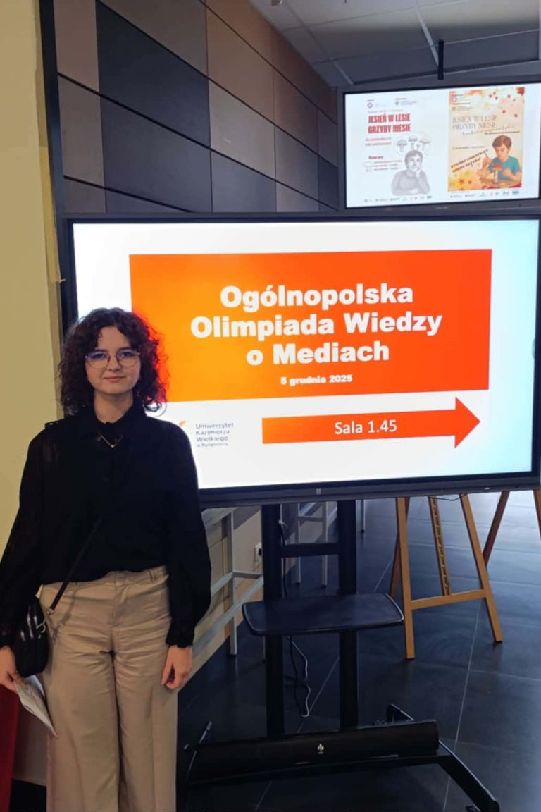 Zosia finalistką Ogólnopolskiej Olimpiady Wiedzy o Mediach